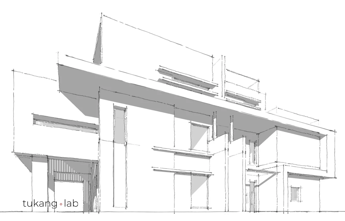 Modern house design by Tukang Lab